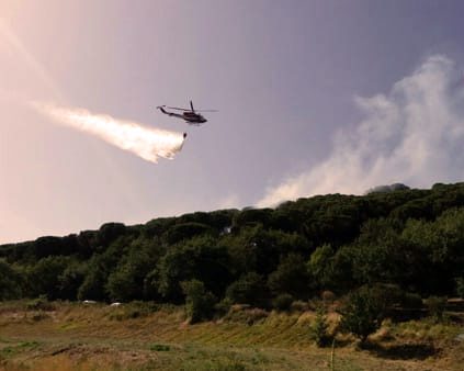 Incendio sul Monte Tuscolo