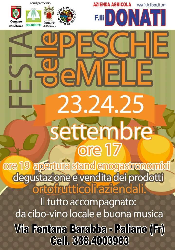 Paliano, La Festa delle Pesche e delle Mele 2016