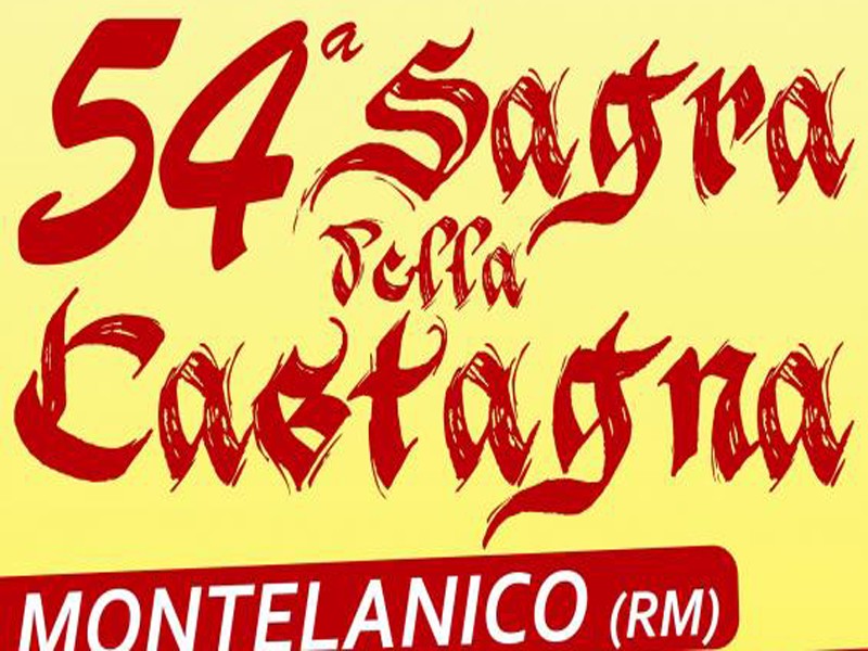 Montelanico, Sagra della Castagna 2016: dal 14 al 16 ottobre la 54° edizione