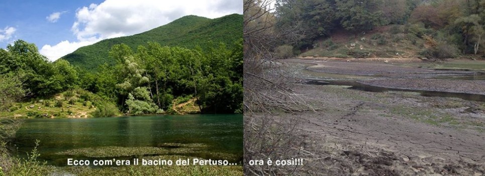 Trevi nel Lazio, emergenza idrica al laghetto del Pertuso