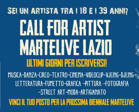 Open Call MArteLive Lazio