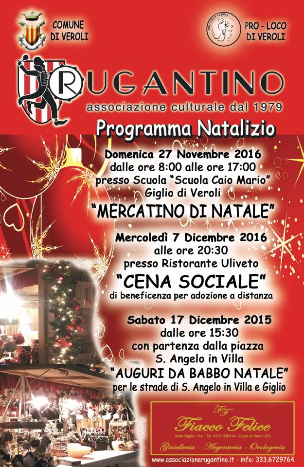 Veroli arriva il programma di Natale dell’Associazione Rugantino