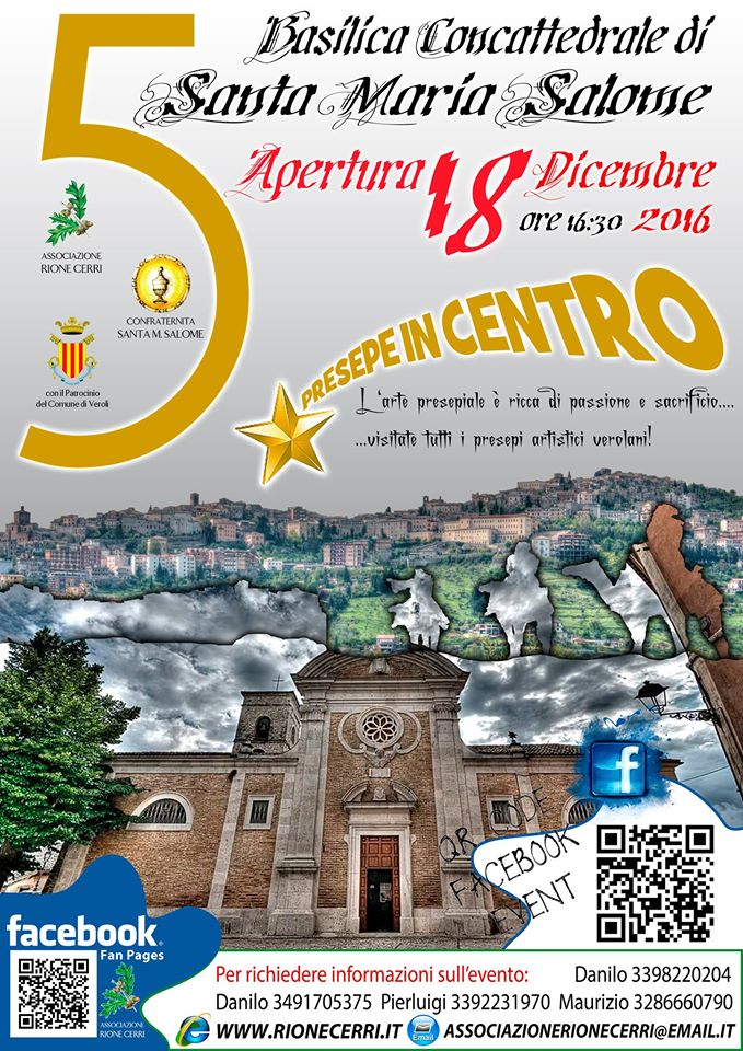 Veroli, Domenica 18 dicembre l’inaugurazione del Presepe in Centro