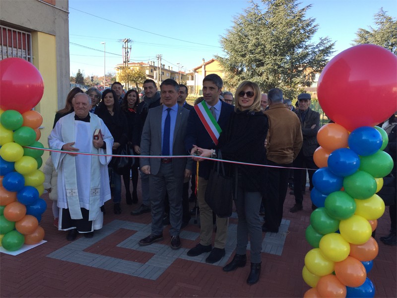 Casamari, tendostruttura annessa alla scuola elementare inaugurata ufficialmente