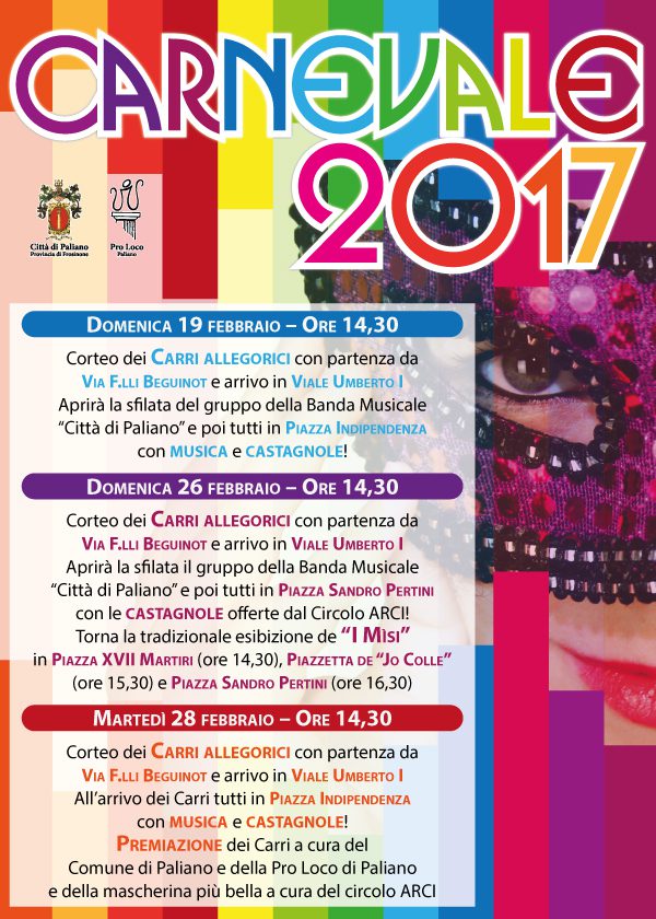 Paliano, Carnevale 2017: sale l'attesa. Il programma