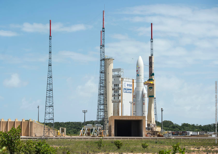 Colleferro, volo Ariane 5 VA235 riuscito con successo: due satelliti messi in orbita