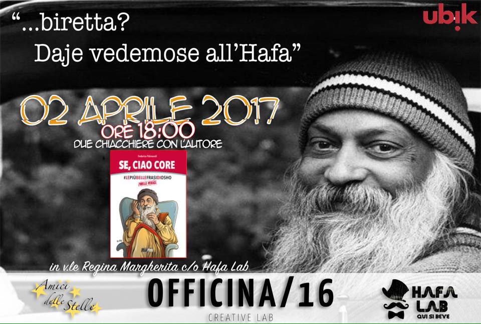 L'autore della pagina Facebook con Le più belle frasi di Osho ospite ad Anagni