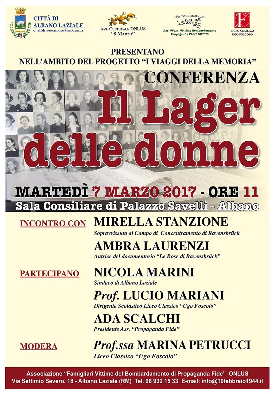 Albano Laziale conferenza "Il Lager delle donne" 7 marzo