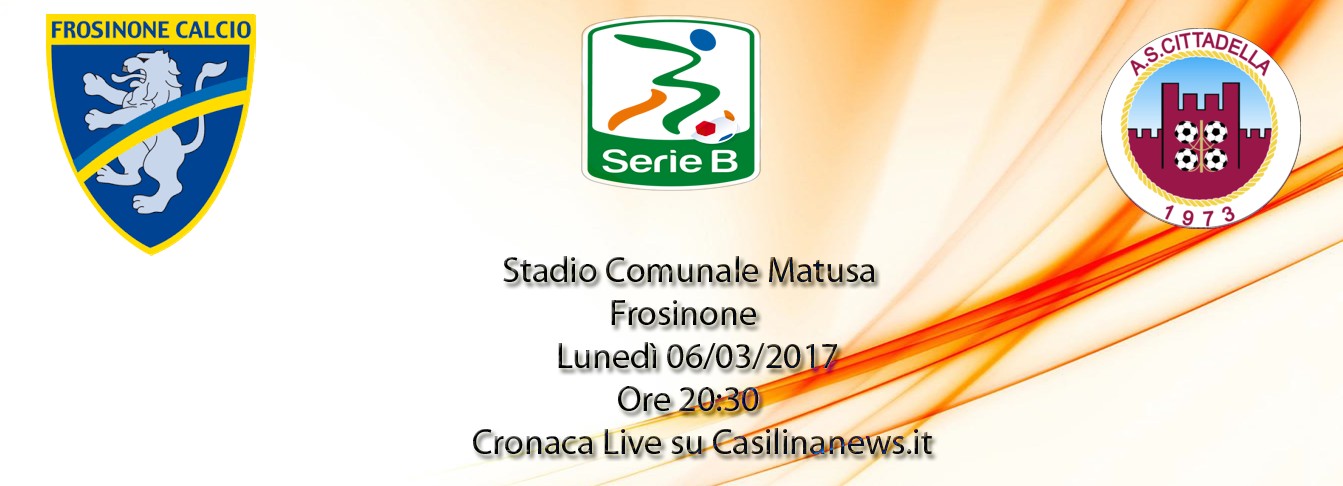 Frosinone-Cittadella, stasera la cronaca live della partita di Serie B