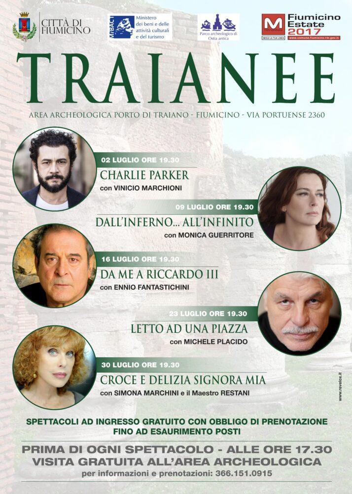 Fiumicino Estate, Galluzzo: " Una rassegna che entra subito nel vivo. Domenica 2 luglio per le Traianee si inizia con Vinicio Marchioni."