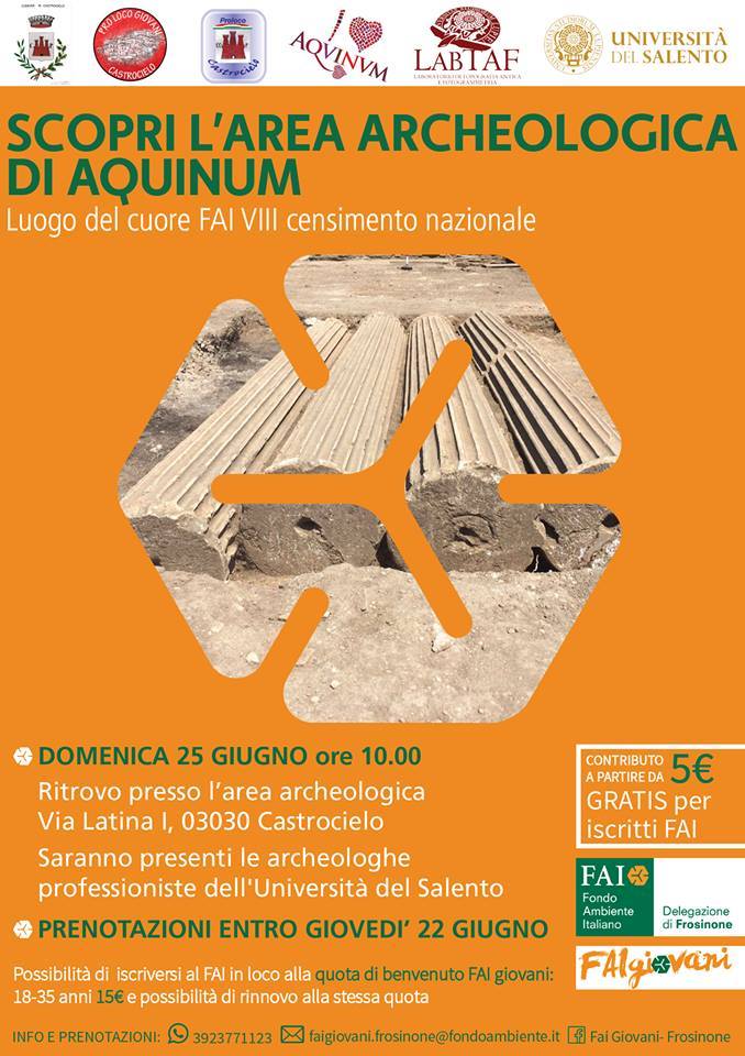 Il 25 giugno scopri l'area archeologica di Aquinum con il FAI