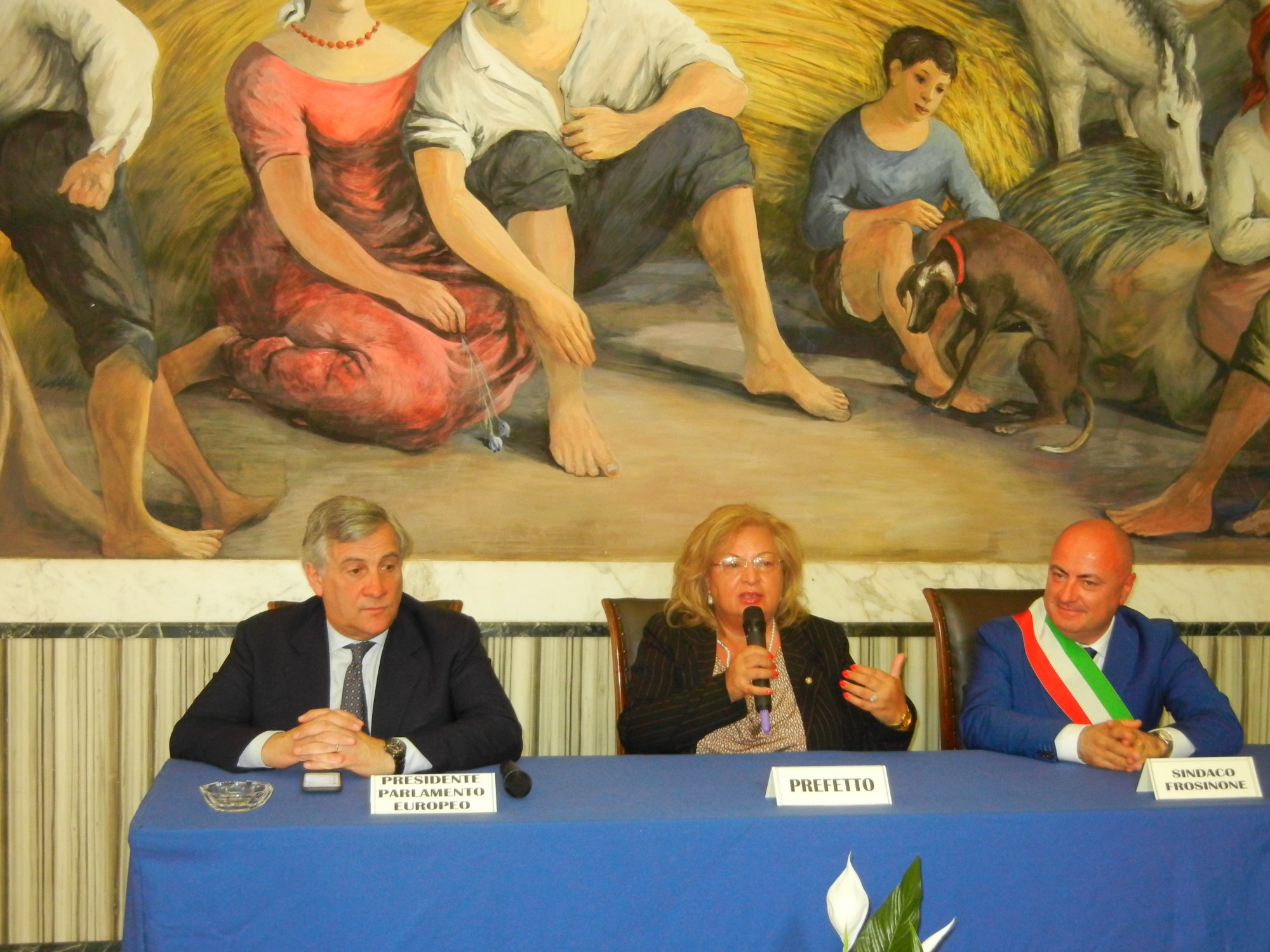 Frosinone, Tajani testimone alla cerimonia dell'Ottaviani Bis