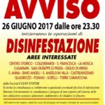 Veroli, lunedì 26 giugno la derattizzazione e disinfestazione.