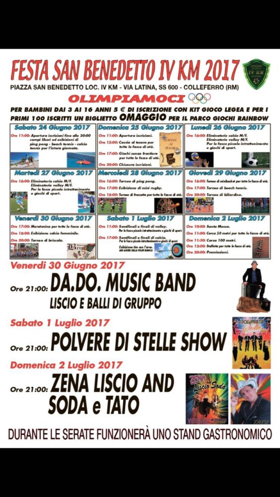 colleferro IV Km festa san benedetto 2017