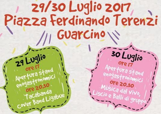 Guarcino, Festa dell'Amaretto 2017: il programma del 29 e 30 luglio