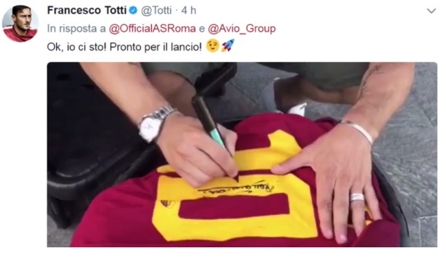 Avio e Totti: i dettagli di una probabile e curiosa collaborazione
