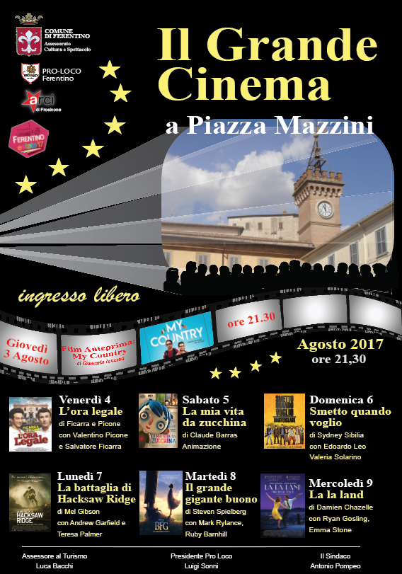ferentino cinema sotto le stelle 2017