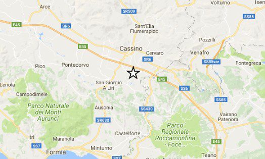 Terremoto a Sant'Apollinare: scossa a ferragosto 2017 in provincia di Frosinone