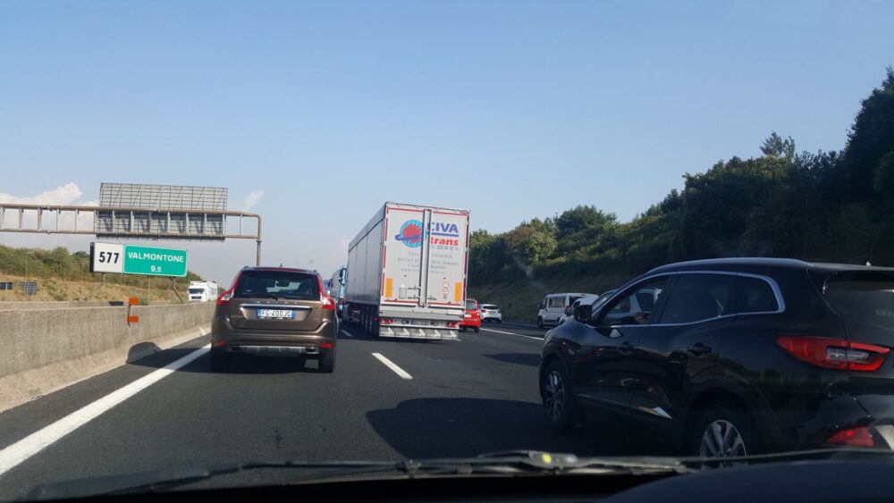 Autostrada A1 incidente 16 luglio 2019 Roma Sud Valmontone