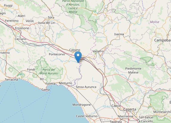 Sant'Ambrogio sul Garigliano, scossa di terremoto il 26 settembre 2017 in Ciociaria