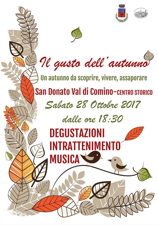 San Donato val di comino, sabato 28 Ottobre 2017 la IV edizione de “Il Gusto dell’Autunno”