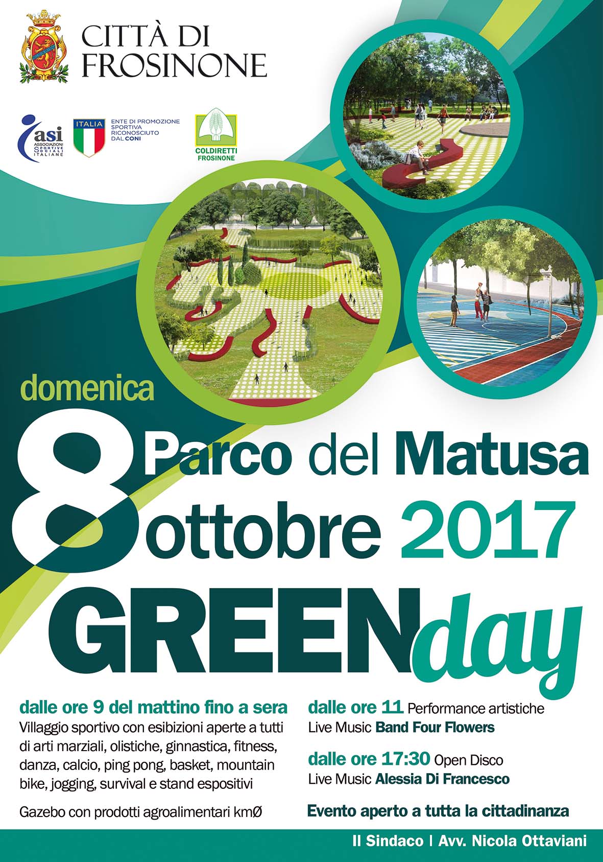Frosinone, Domenica 8 Ottobre arriva il Green Day: il programma