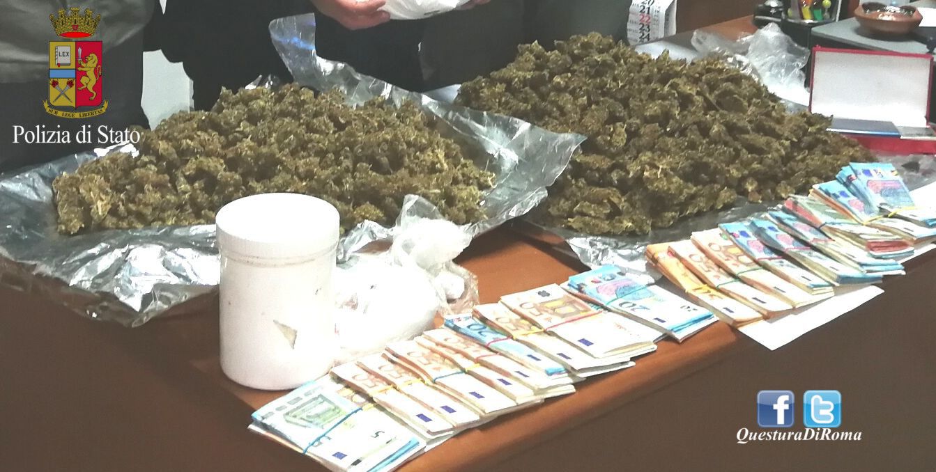 Primavalle, Pusher a domicilio: 30Kg di Marijuana sequestrati dalla Polizia di Stato
