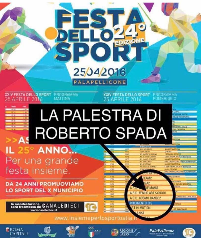 Rampelli, capogruppo FDI-AN: "Il fattaccio: Incredibile ma vero! La palestra di Roberto Spada alle celebrazioni del 25 Aprile 2016."