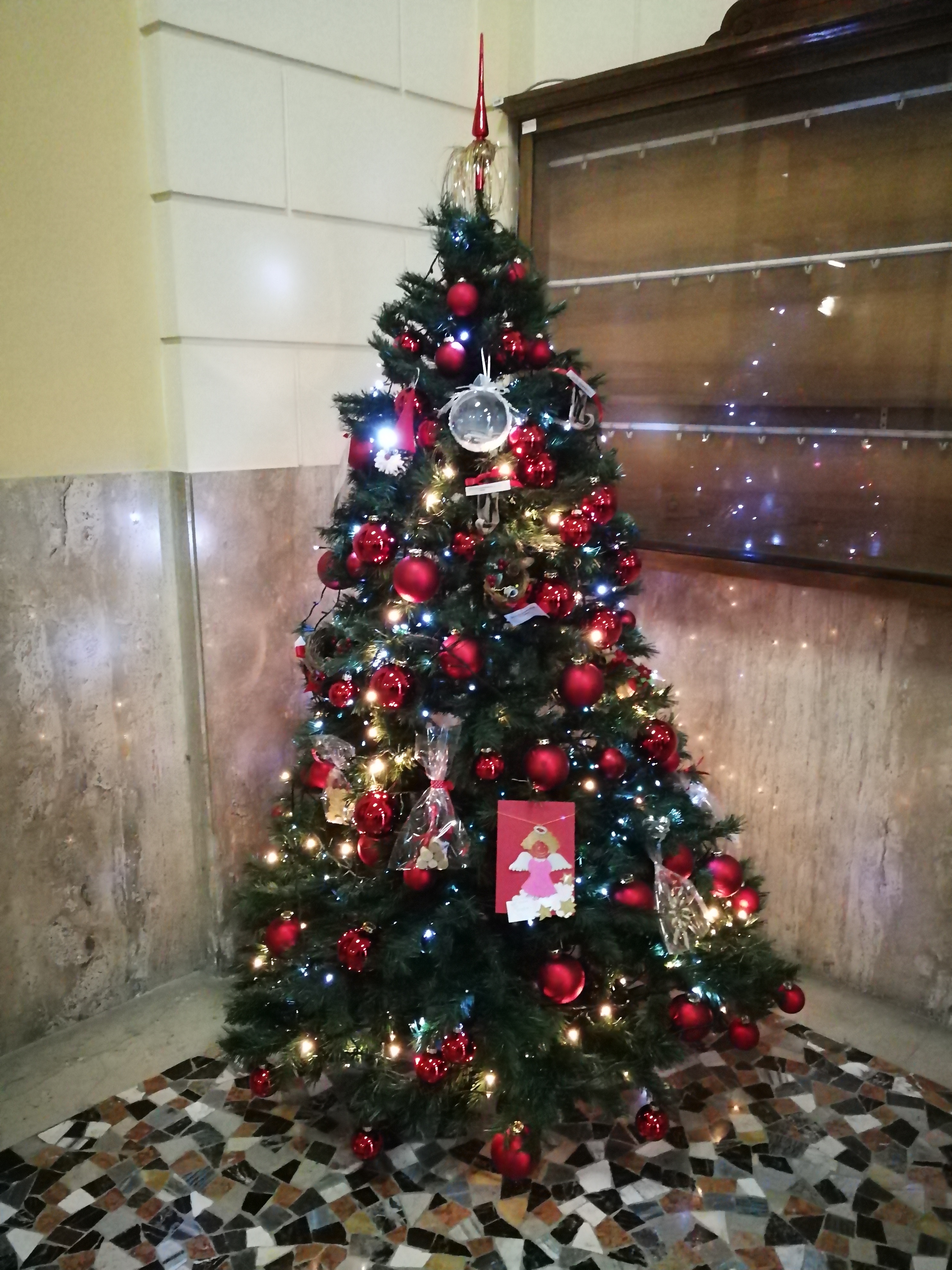 Ciociaria, albero di Natale 2017 "europeo" con le decorazioni dei bambini delle scuole primarie