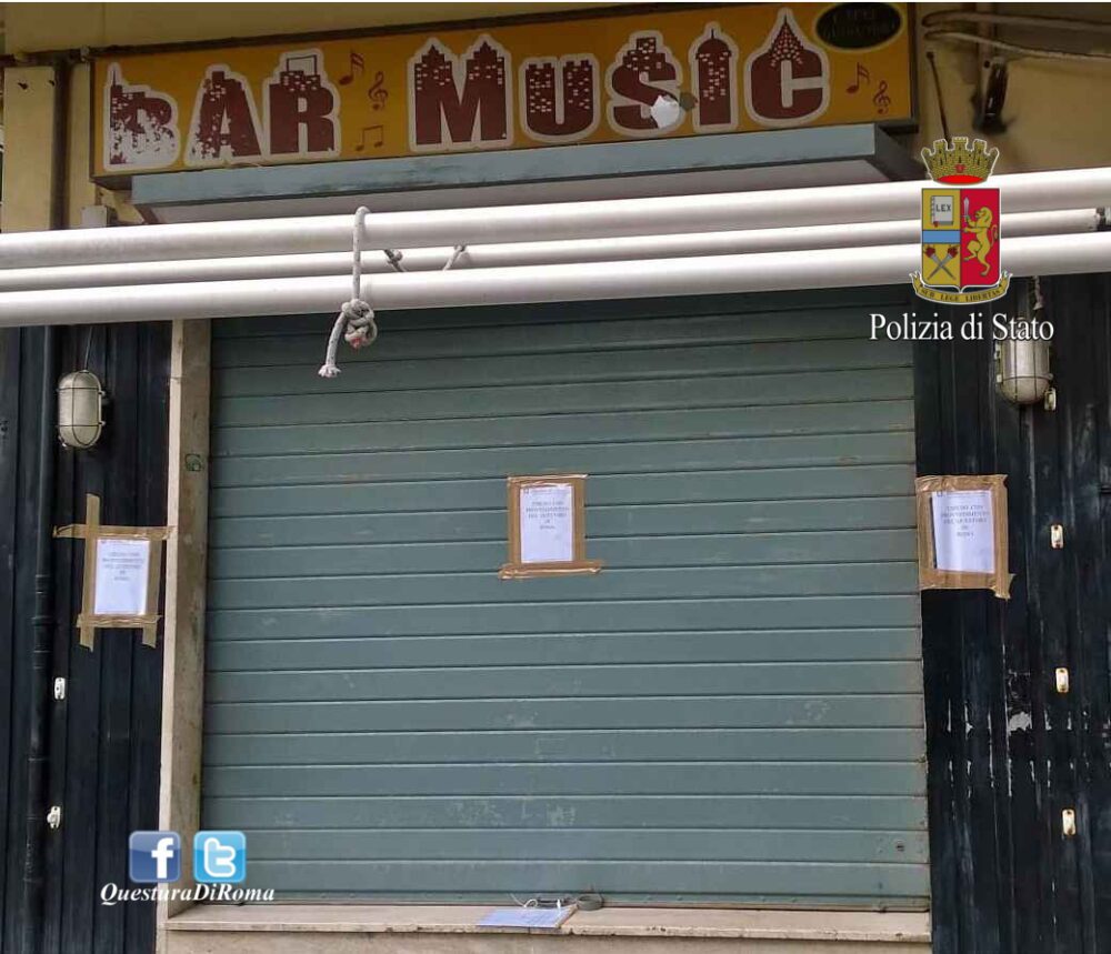 Ostia, Polizia di Stato chiude il Bar di Roberto Spada