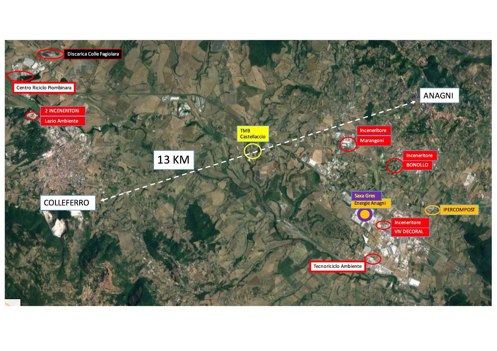 Valle del Sacco: Legambiente contro l’accensione dell’inceneritore Marangoni ad Anagni e quello di Colleferro