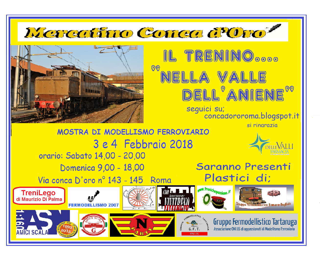 Evento gratuito a Conca D’Oro: il trenino nella valle Dell’Aniene il 3 e il 4 febbraio