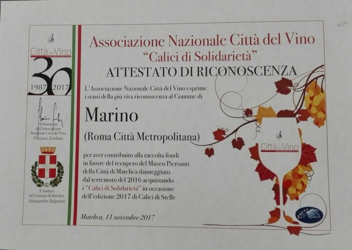 marino calici di solidarietà 2017