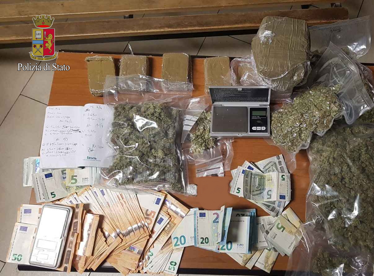 Trullo, sequestrati 2 kg e mezzo di droga e 7000 euro: arrestati due giovani pusher