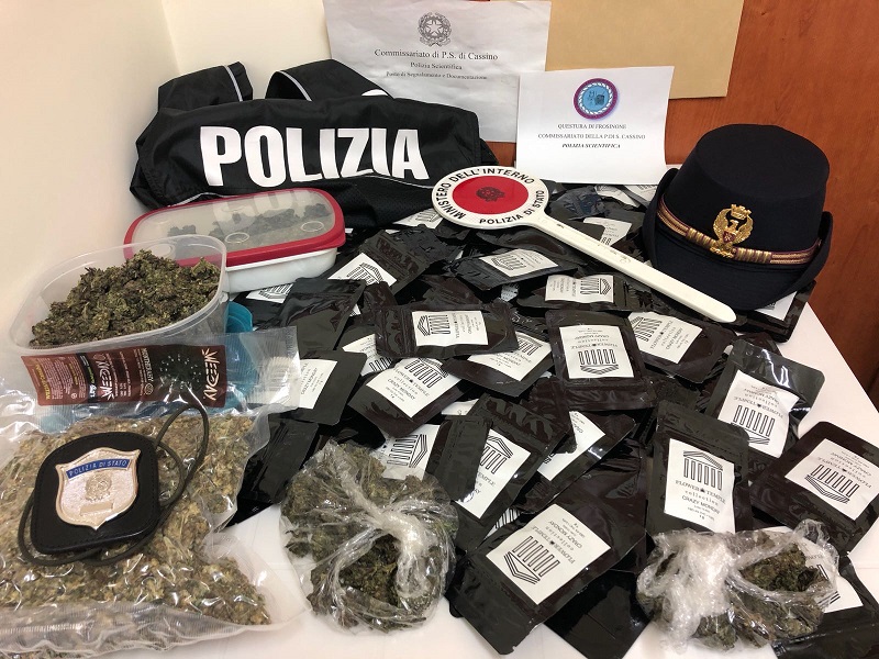 Cassino, la Polizia sequestra un chilo di marijuana in un negozio di "Cannabis Light"