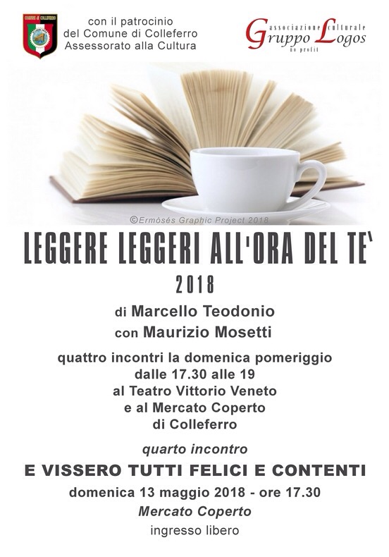 Colleferro, torna il ciclo di incontri Leggere leggeri all'ora del tè con E vissero tutti felici e contenti