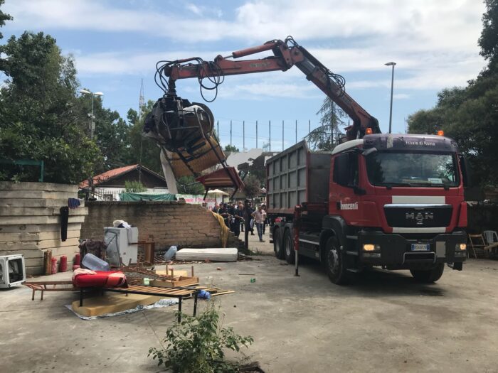 River, abbandonato il presidio all'ingresso del campo rom