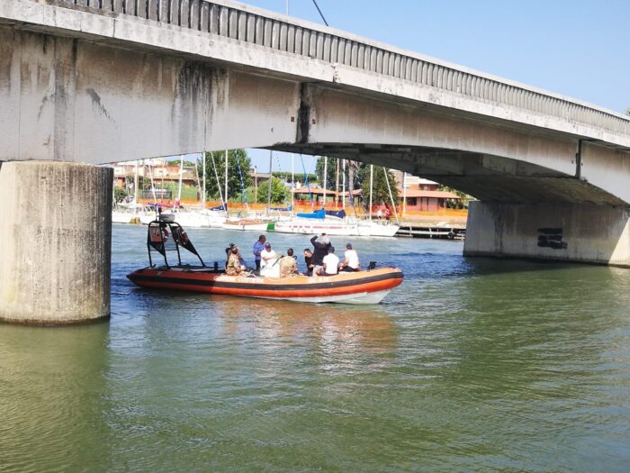 Ponte della scafa, sopralluogo del Genio militare per eventuale ponte alternativo