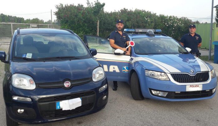 A1, trovata a Roccasecca una Fiat Panda rubata a Roma