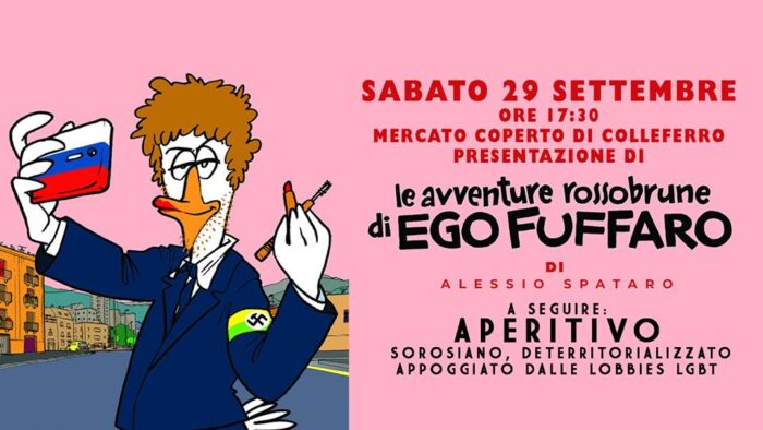 Colleferro, il 29 Settembre Alessio Spataro presenterà Le avventure Rossobrune di Ego Fuffaro