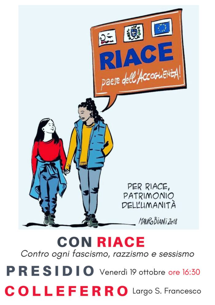 Colleferro, il 19 ottobre evento pro Mimmo Lucano e modello Riace