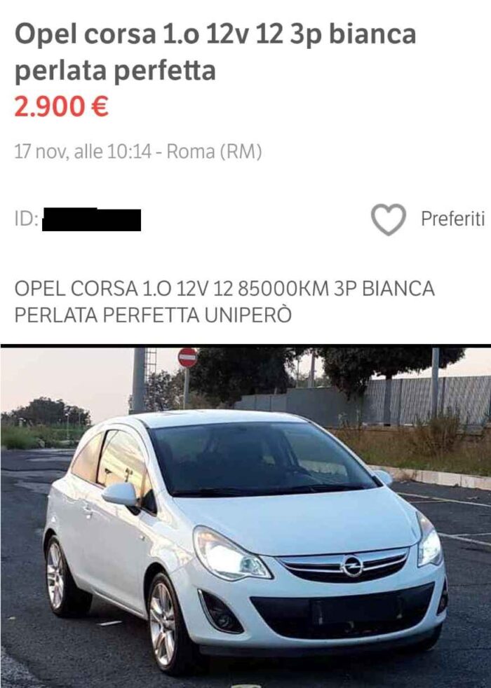 Torre Maura, compra auto con assegno scoperto, scala chilometri e la rivende a prezzo maggiorato su internet: smascherato truffatore