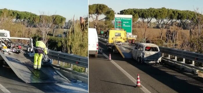 incidenti gra pontina autostrada a90 roma 11 dicembre 2018