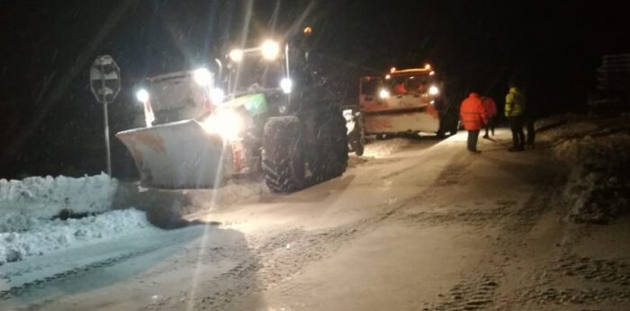 Neve sulle alte quote della Ciociaria: mezzi spargisale in azione e basse temperature nella notte