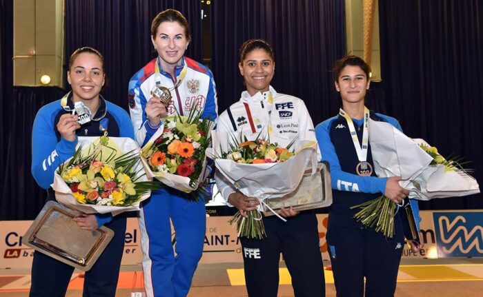 Frascati Scherma, quattro atleti sul podio nelle prove di Coppa del Mondo di sciabola femminile e fioretto maschile