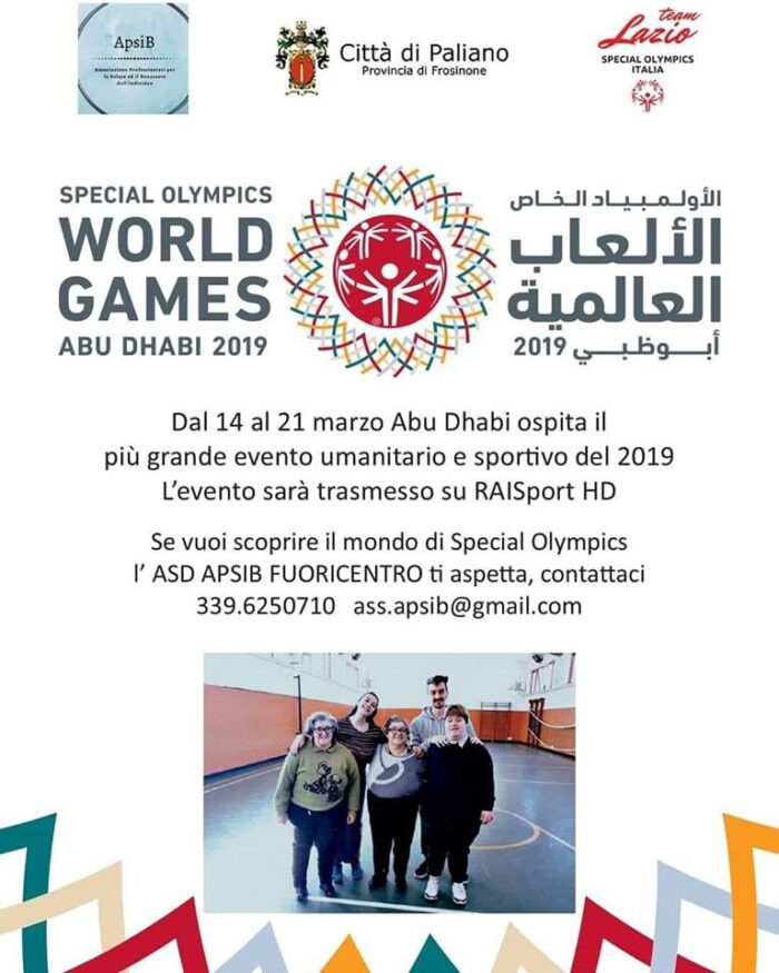 Anche Paliano parteciperà con i suoi atleti al World Games Abu Dhabi 2019