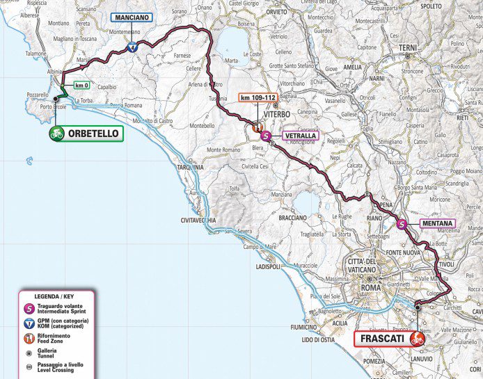 Giro d'Italia 2019, chiusa l'uscita dello svincolo di Castelnuovo di Porto per la tappa Orbetello-Frascati: info e orari