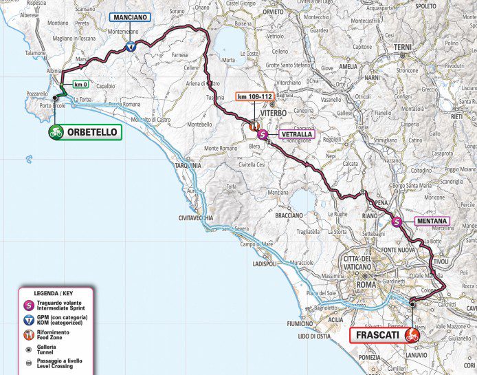 Giro d'Italia 2019, chiusa l'uscita dello svincolo di Castelnuovo di Porto per la tappa Orbetello-Frascati: info e orari