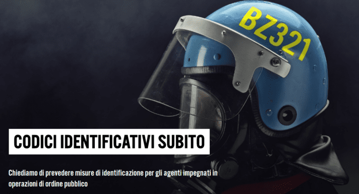 Codici identificativi per le forze di polizia: l'appello di Amnesty International Italia