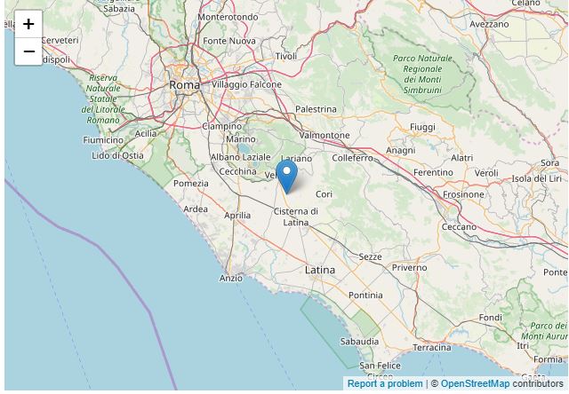 Terremoto Cisterna di Latina 17 giugno 2019